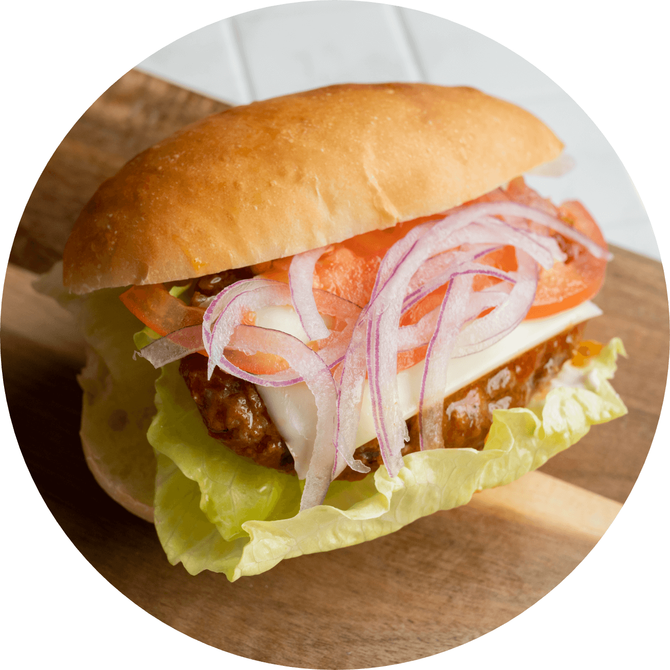 手づくりトマト煮込みチーズハンバーグ